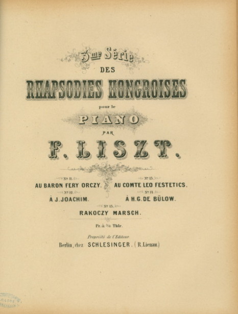 Liszt, Franz - Album: Two Volumes with 29 Piano Pieces, early and first